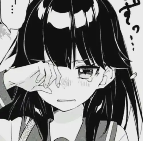 动漫头像黑白漫画风的可爱女头