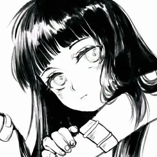 黑白动漫卫衣女头像高冷