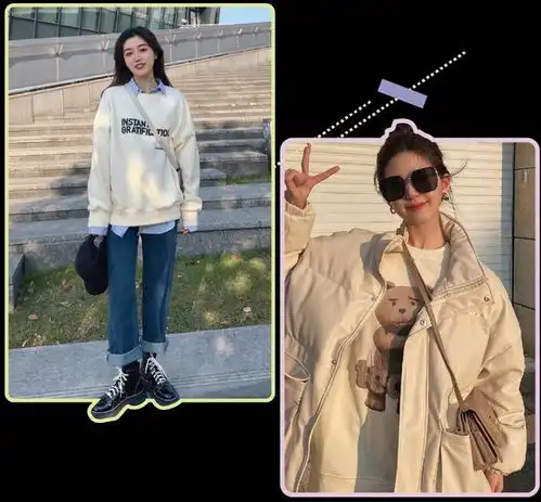 卫衣牛仔半裙,清新可爱的韩系学妹每日一搭