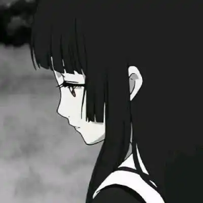 微丧黑白动漫头像这不是你最想要的长大吗,怎么愁眉不展