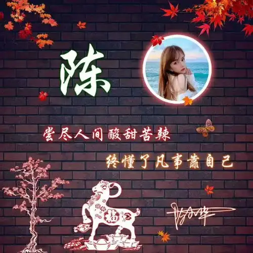 用你的名字制作微信头像,40张可爱卡通情侣个性签名头像,请查收