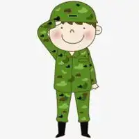 军人卡通头像男生敬礼