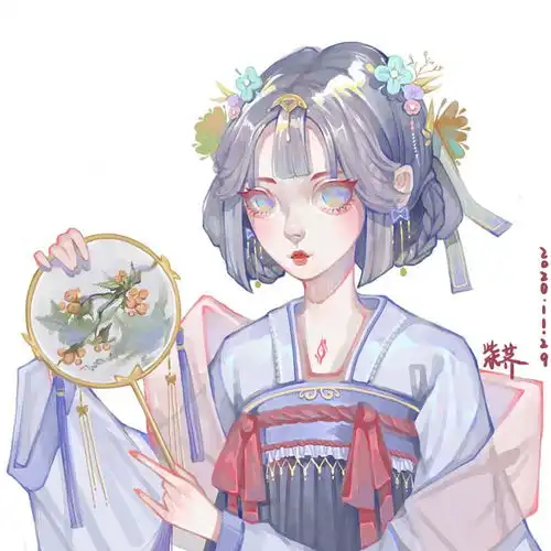 古风少女插画