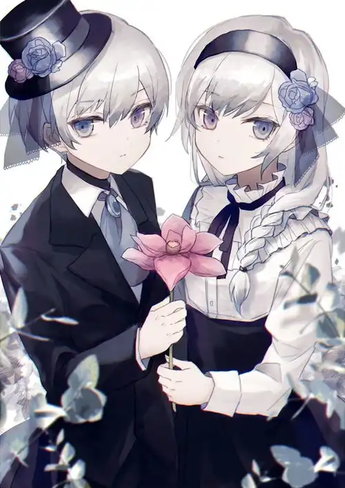 白色系二次元男生头像动