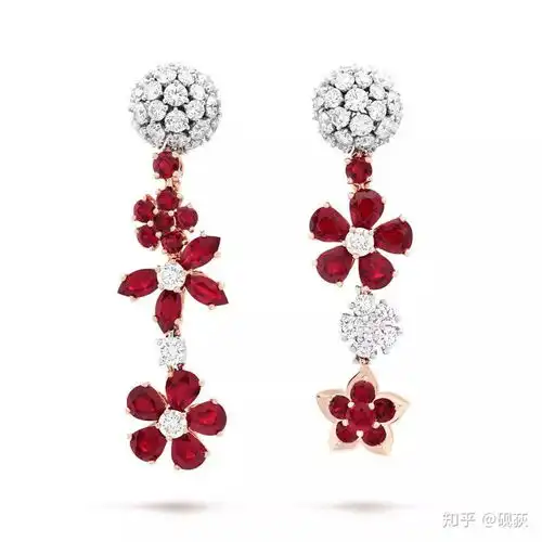 赏析vancleefarpelsfoliedespres系列红宝石野花