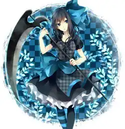 求黑发蓝瞳的动漫少女图片