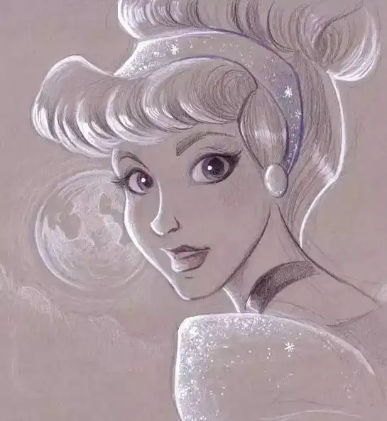 呜呜呜呜自带特效的彩铅迪士尼公主们美哭我了