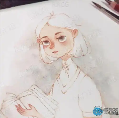 小清新精致知性美女人物头像手绘原画插画集