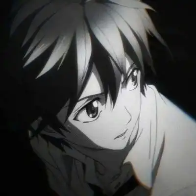 动漫头像黑色微丧系