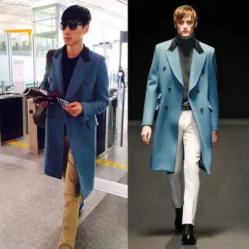 张亮又和李敏镐撞衫蓝色大衣搭出男神范儿一