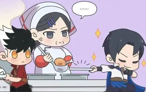 王者萌萌在食堂大妈面前耍帅,导致小曜曜的碗里找不到一根鸡腿