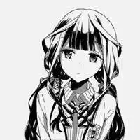 少女系列头像可爱黑白