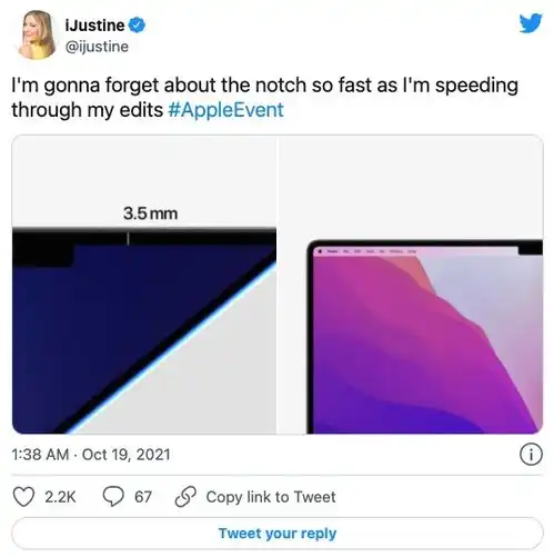 库克被p上刘海苹果新macbookpro遭外国网友吐槽