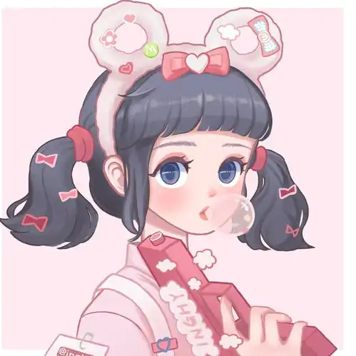 插画欣赏马卡龙系少女头像插画