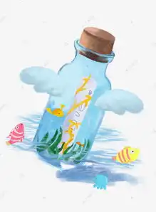 漂流瓶治愈系小清新插画素材图片免费下载千库网
