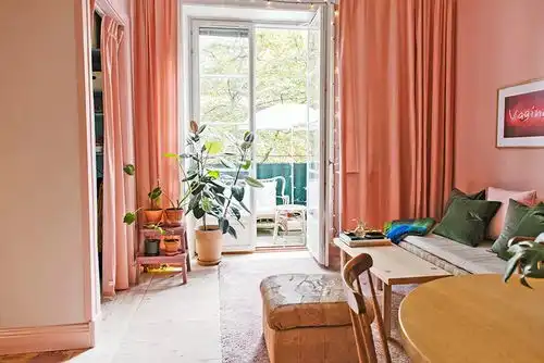 装修不止黑白灰,让这套26㎡粉色系单身公寓治愈你的少女心