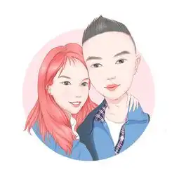 原创手绘q版人物头像情侣头像专业定制漫画