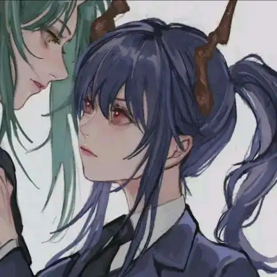 情侣头像动漫一左一右情侣头像动漫冷酷一对