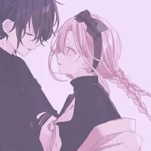 萌系情侣头像一对两张动