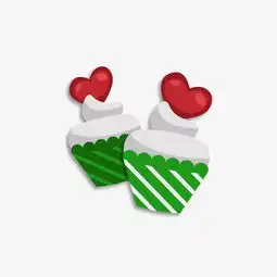 绿色系壁纸卡通可爱情侣