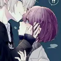 卡通亲亲的情侣头像卡通亲吻情侣头像一对