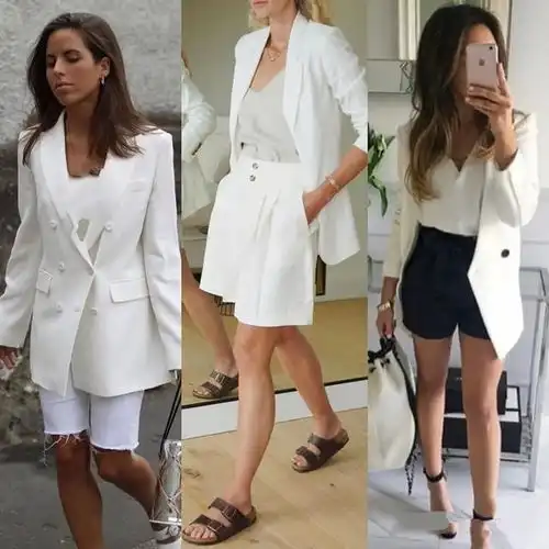 秋季穿搭拒绝沉闷感,你需要一件白色西装,清爽干练又高级