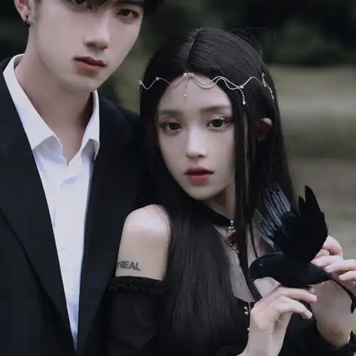 情头黑色系情侣头像