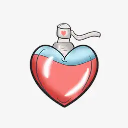 红色的桃心香水插画图片素材其他格式下载动漫人物大全