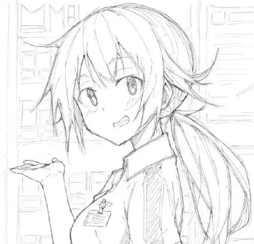 干货100张女生绘画线稿素材,二次元动漫古风美女