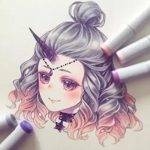 马克笔手绘丨插画风格的马克笔手绘美女头像,包含十二星座,真的美哭了