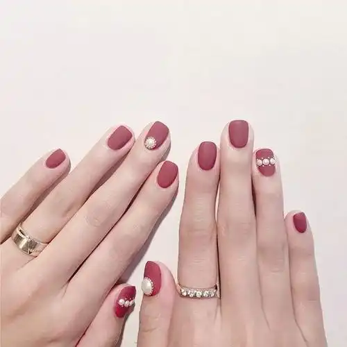 红色系男生头像过年美甲