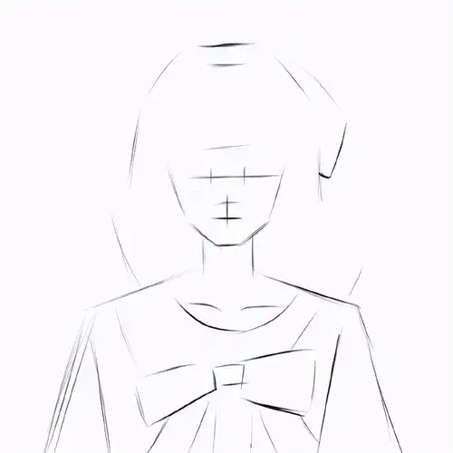 女生头像蓝色系动漫插画