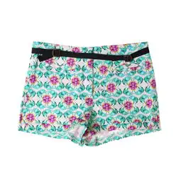 justcavalli卡沃利女式短裤绿色花纹