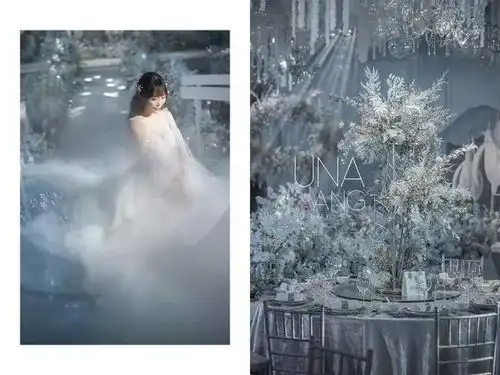 绝北之境里冰雪婚礼,静谧美好的冰川蓝色系