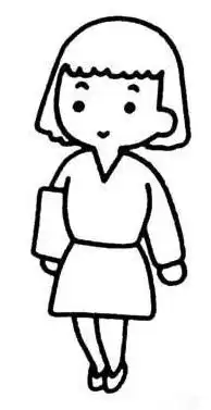 怎样画简单的女老师简笔画