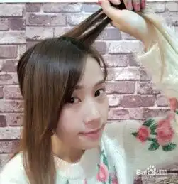 长发女生韩式刘海编发