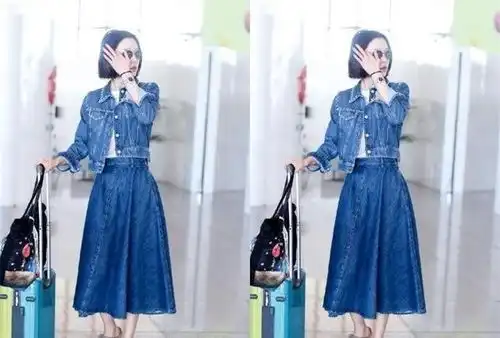 36岁的杜鹃清冷大美人,清爽短发穿搭牛仔装,网友禁欲系女神