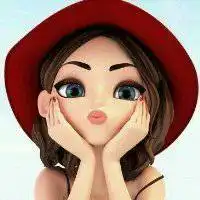 红色帽子卡通女孩头像微信头像图片大全