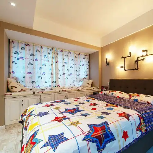 2016淡雅蓝色田园风格可爱儿童房图片赏析