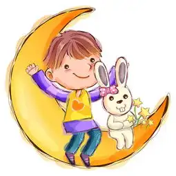 小男孩打坐卡通头像