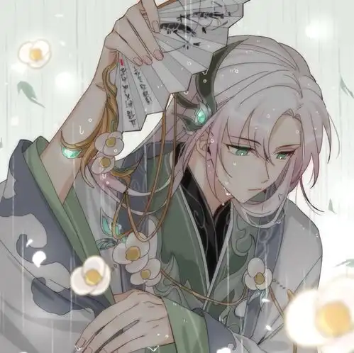 绝美白发古风男头最是人间留不住,朱颜辞镜花辞树腾讯新闻