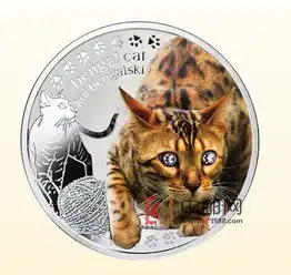 纽埃2014年人类宠物猫狗系列孟加拉猫镶嵌水晶彩色纪念银币需预定