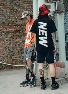 relnlex热血街舞学生嘻哈bf情侣ins超火情侣tee