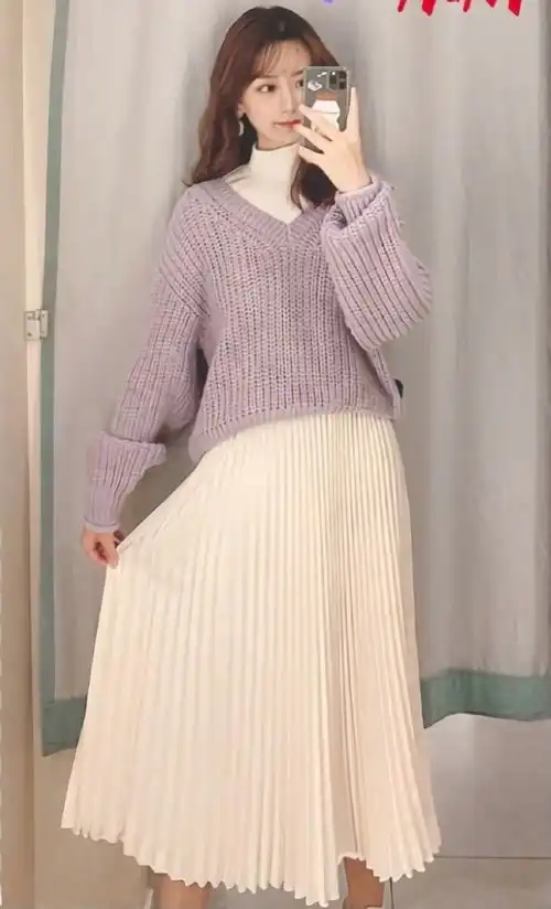 萌系女孩的9套可爱毛衣穿搭,照着穿就对了,让你元气满满每一天