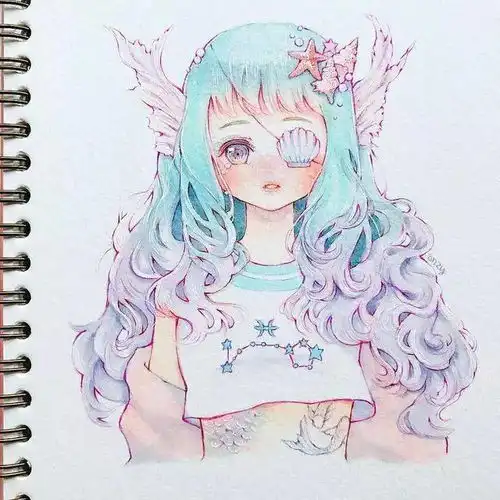 马克笔手绘一组超级萌的手绘,小女生的画风太萌啦