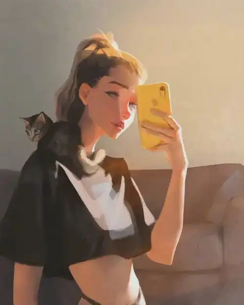 头像插画女生动漫头像