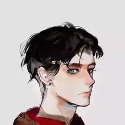 纯黑漫画头像男