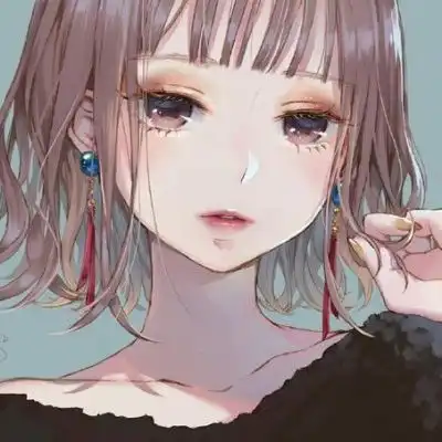 短发女生头像卡通动漫头