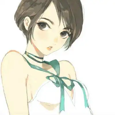 手绘短发气质头像