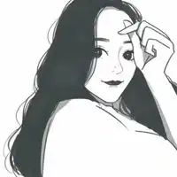 女生头像简约黑白线条